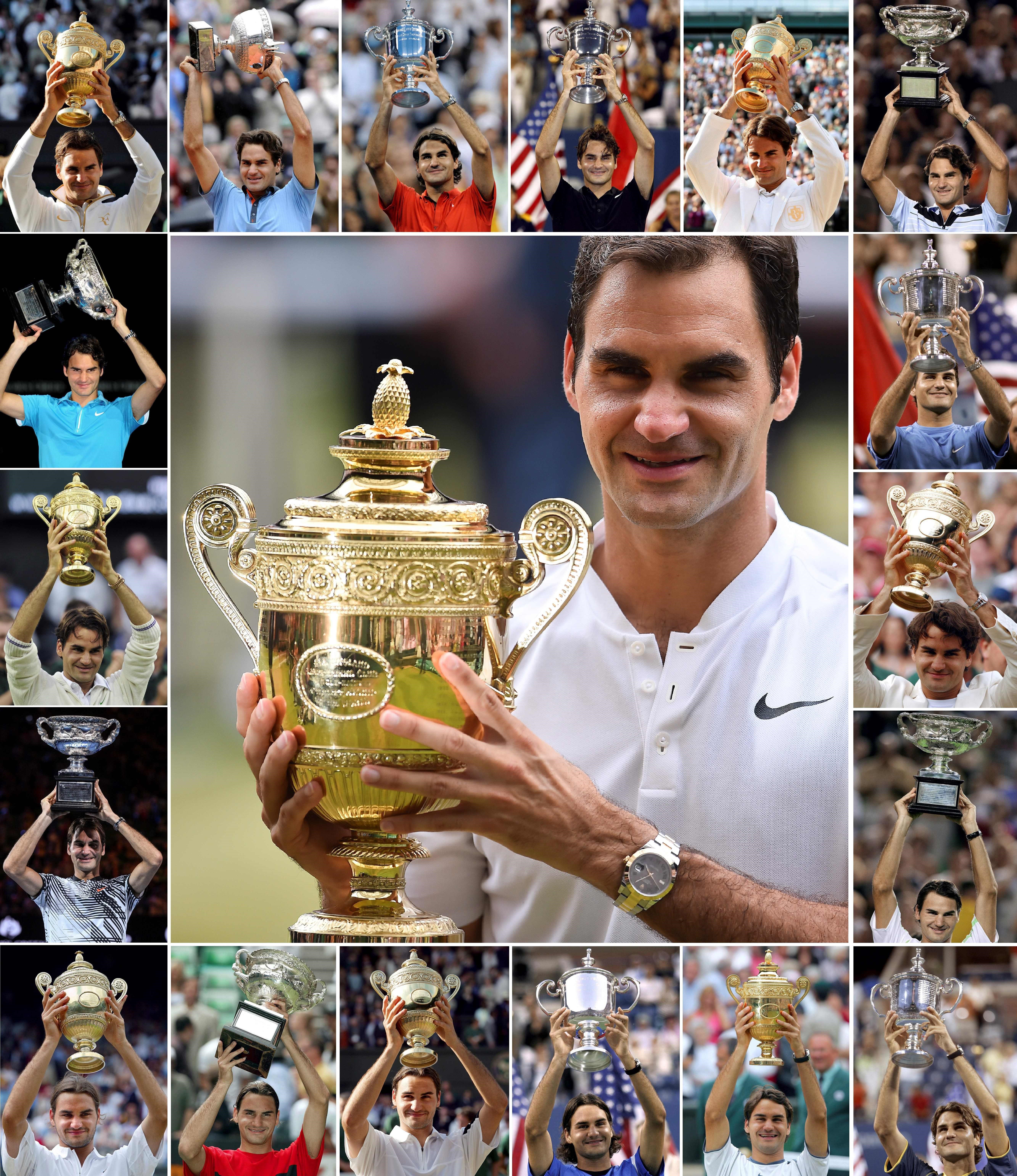 Roger Federer Grand Slam haul.