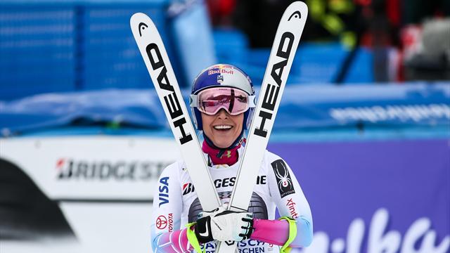 Tactienne et rapide, Vonn a volé le succès à Goggia pour deux centièmes Tactienne et rapide, Vonn a volé le succès à Goggia pour deux centièmes