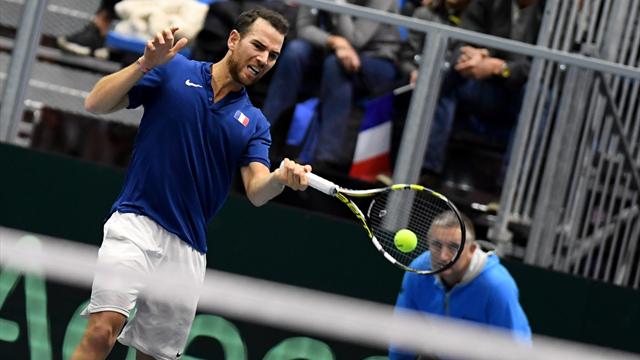 Mannarino earns injury-hit France quarter-final spot in Davis Cup