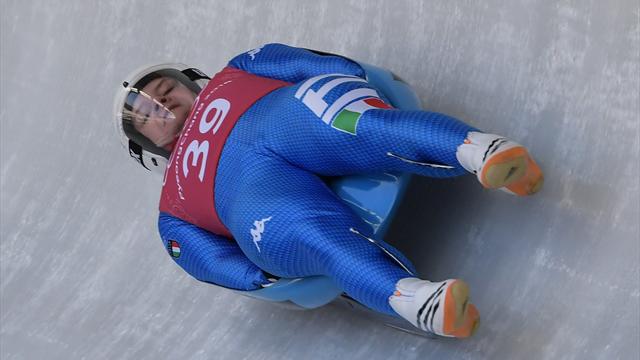 Ruggito di Felix Loch nelle prove libere di slittino; Kevin Fischnaller va veloce