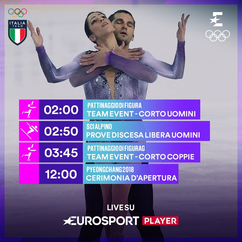 Tutti gli italiani in gara venerdì 9 febbraio in attesa della cerimonia d'apertura