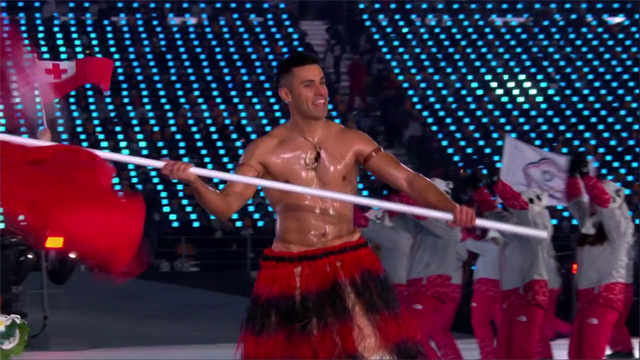 Cold opening: The shirtless Tongan is back at the Olympics