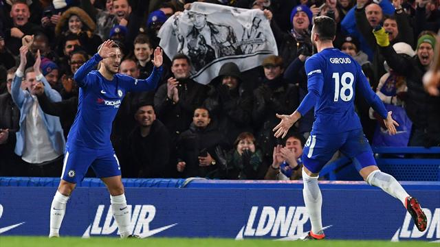Avec un Giroud inspiré et un Hazard décisif, Chelsea se remet dans le sens de la marche