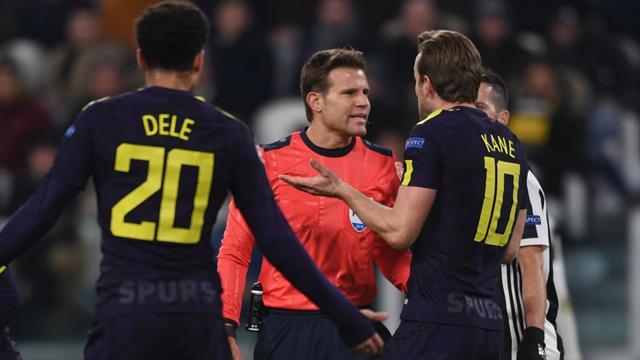 La Moviola di Juventus-Tottenham: due rigori netti per la Juve, dubbi sul contatto Benatia-Kane