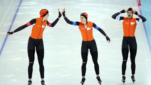 Япония выиграла золото в командной гонке преследования с олимпийским рекордом, у Голландии серебро
