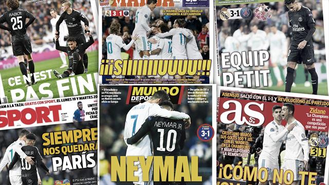 "Neymal", "iii Siiiiuuuuu !!!" : La presse madrilène exulte après le succès face au PSG