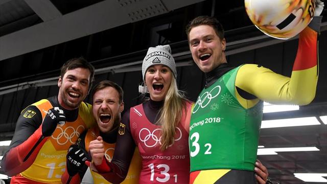 Alemania repite título por equipos mixtos de luge