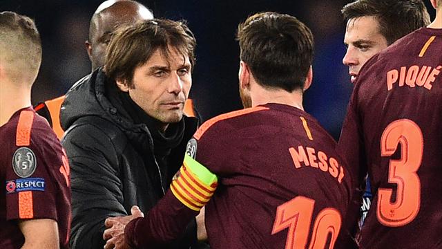 Conte : "Face à Messi, Iniesta ou Suarez, une erreur se paye cash" Conte : "Face à Messi, Iniesta ou Suarez, une erreur se paye cash"