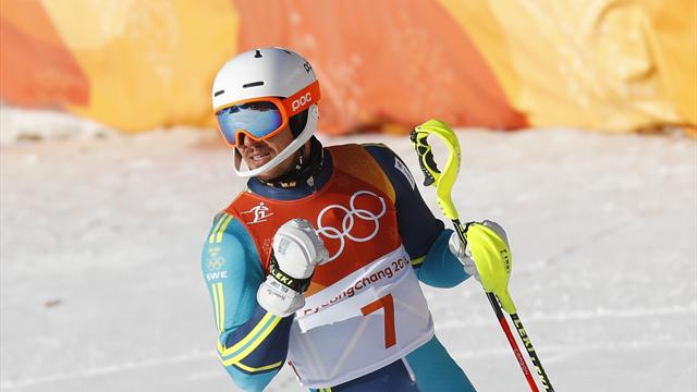 Slalomgiganten körde ur - André Myhrer i guldläge