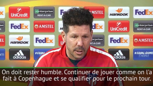 Simeone : "On ne doit pas se montrer trop confiant" Simeone : "On ne doit pas se montrer trop confiant"