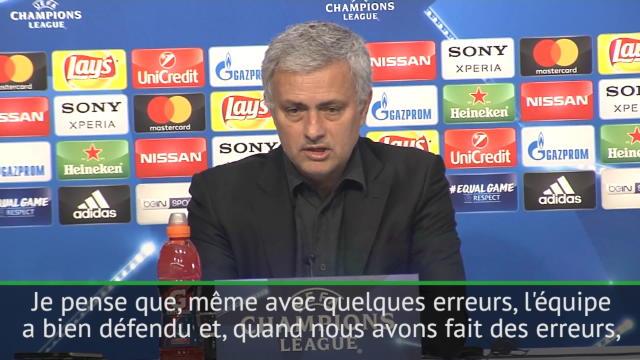 Mourinho : "L'équipe a bien défendu" Mourinho : "L'équipe a bien défendu"