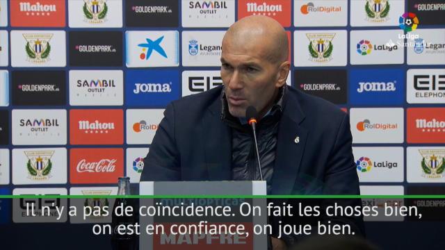 Zidane : "On est en confiance, on regarde devant nous" Zidane : "On est en confiance, on regarde devant nous"