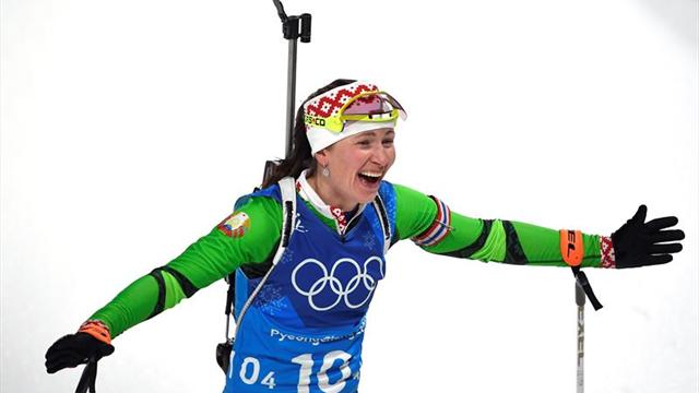 Bielorrusia celebra su segundo oro con el exitoso relevo de 4x6 kilómetros