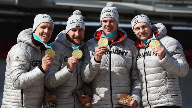 Mit Video | Deutsche Viererbobs räumen Gold und Silber ab