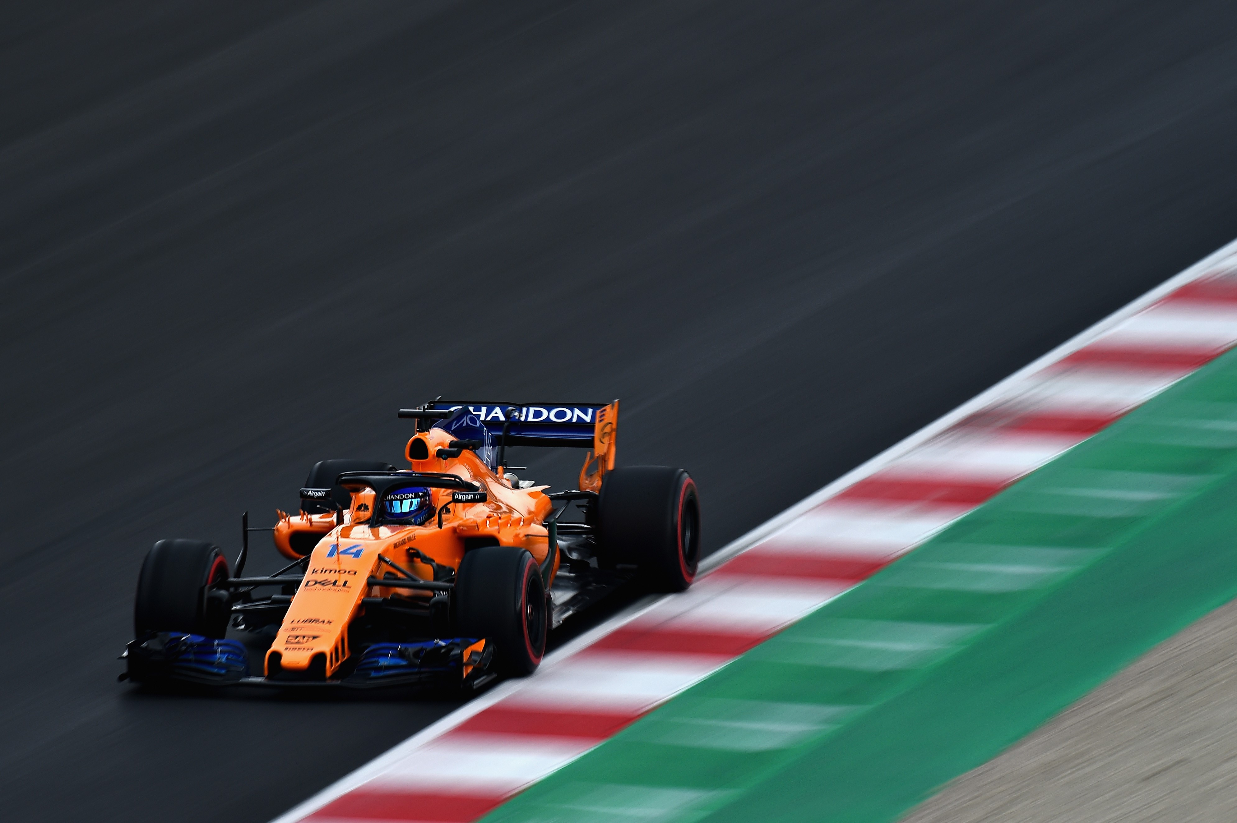 Fernando Alonso (McLaren) en tests à Montmelo le 26 février 2018