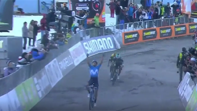 Mikel Landa batte tutti a Sassotetto, Damiano Caruso torna leader della generale Mikel Landa batte tutti a Sassotetto, Damiano Caruso torna leader della generale