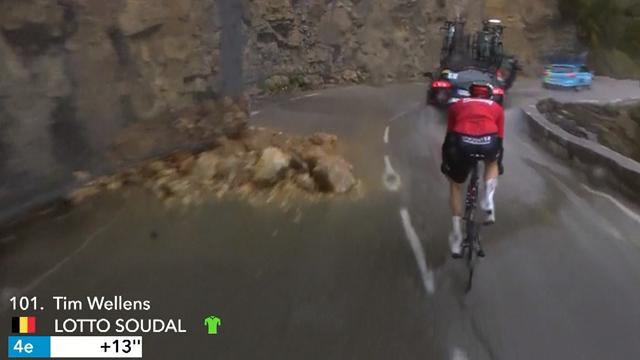 París-Niza 2018: El desprendimiento de rocas que puso en problemas a los ciclistas París-Niza 2018: El desprendimiento de rocas que puso en problemas a los ciclistas
