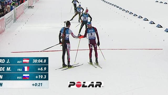 Great sportsmanship as winner Eberhard apologies to Shipulin after collision Great sportsmanship as winner Eberhard apologies to Shipulin after collision