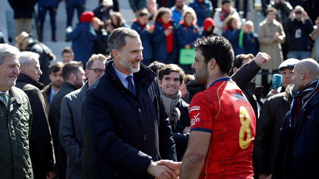 Felipe VI asiste al partido de rugby entre España y Alemania Felipe VI asiste al partido de rugby entre España y Alemania
