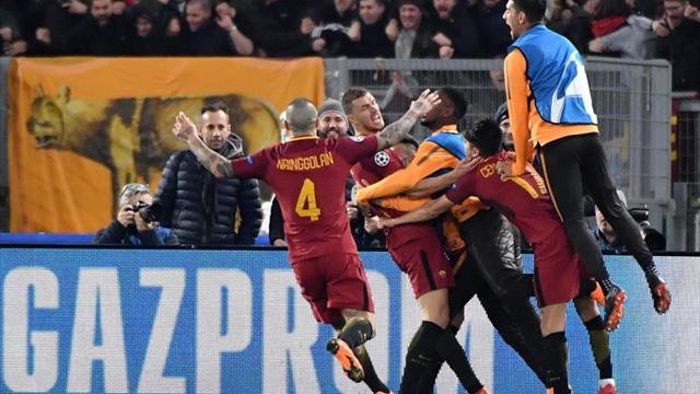 1-0. Un gol de Dzeko mete al Roma en cuartos de final