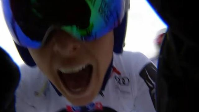 Sechs Hundertstel Vorsprung: Vonn flippt im Ziel aus Sechs Hundertstel Vorsprung: Vonn flippt im Ziel aus