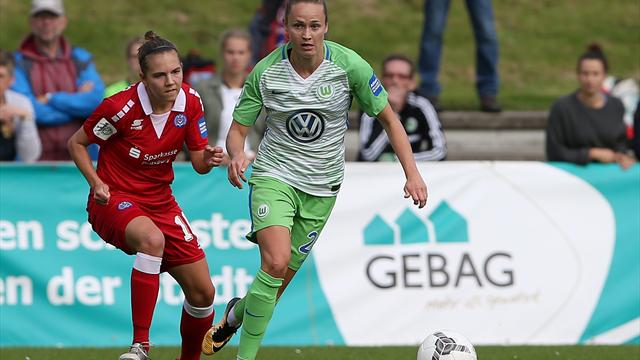 Frauenpokal: Titelverteidiger Wolfsburg im Halbfinale