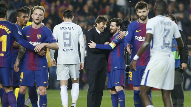 Conte: "Messi è stato determinante, ma la buona sorte ha voltato le spalle al Chelsea"