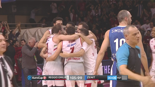 Highlights: Grissin Bon Reggio Emilia-Zenit San Pietroburgo 105-99 Highlights: Grissin Bon Reggio Emilia-Zenit San Pietroburgo 105-99