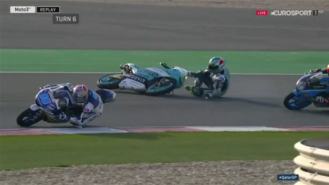 Moto3: Bastianini vergibt Siegchance durch Sturz Moto3: Bastianini vergibt Siegchance durch Sturz