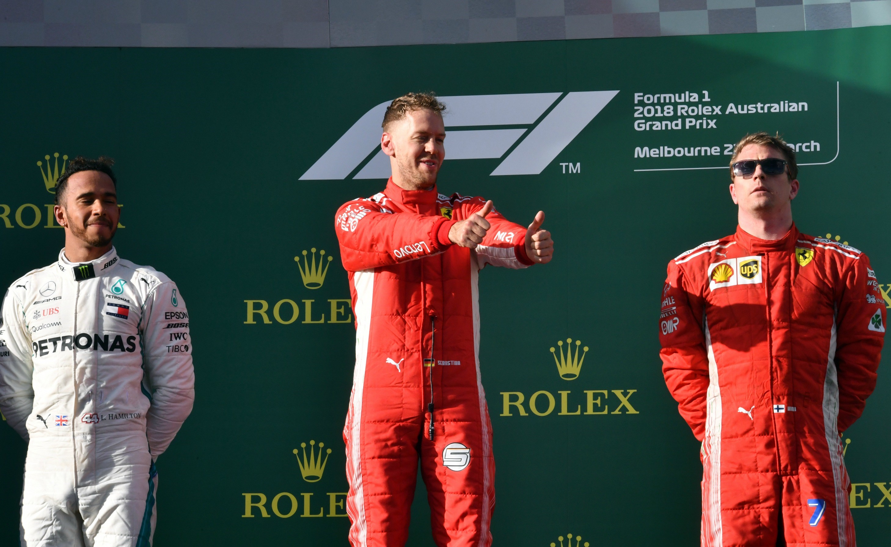 Lewis Hamilton (Mercedes) et Sebastian Vettel (Ferrari) au Grand Prix d'Australie 2018