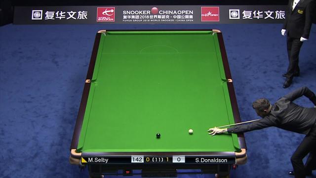 Selby racks up break of 141 to draw level with Donaldson Selby racks up break of 141 to draw level with Donaldson
