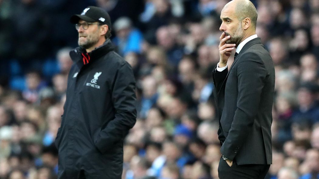 Hasil gambar untuk klopp and guardiola