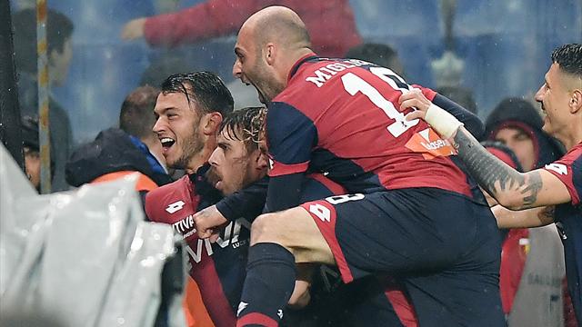 Il Genoa vince all'ultimo respiro contro il Cagliari: Medeiros firma il 2-1 del Grifone