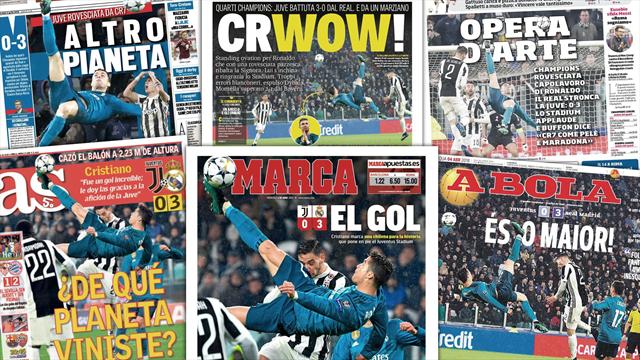 « Patrimoine mondial », « œuvre d’art », « but de martien » : tout le monde se lève pour Cristiano Ronaldo