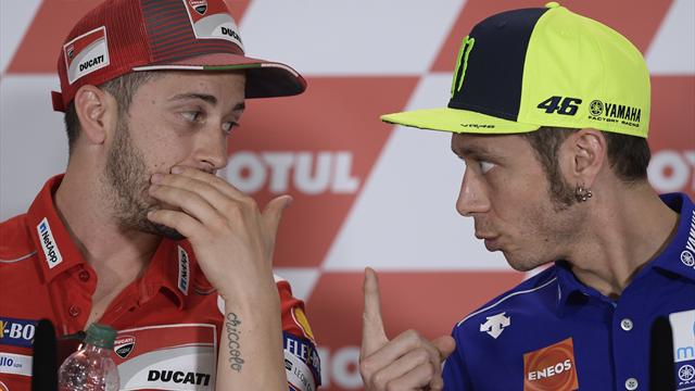 Rossi: "Stiamo facendo grandi cose"; Dovizioso: "L'asfalto è peggio di un anno fa"