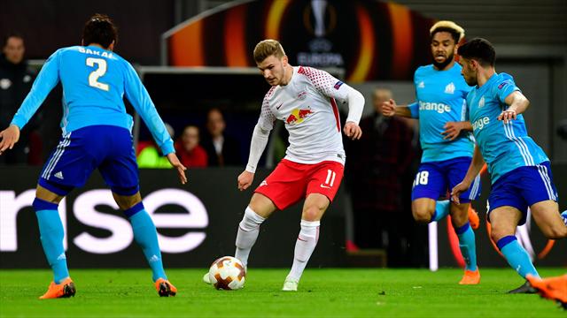 Un contre éclair de Werner a surpris l’OM juste avant la mi-temps
