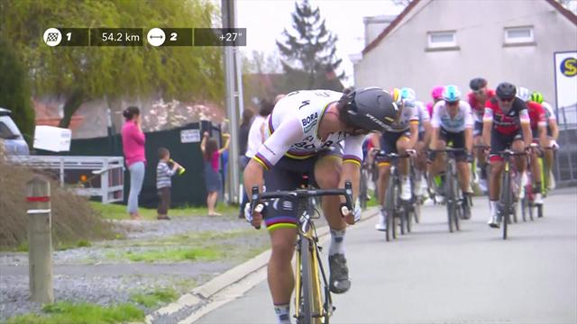 Sagan attacks with 53km to go in Paris-Roubaix Sagan attacks with 53km to go in Paris-Roubaix