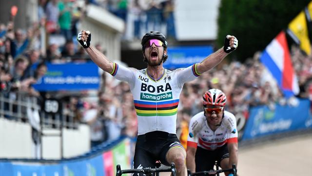 Majestic Sagan storms to victory in drama-filled Paris-Roubaix