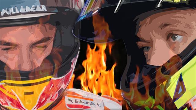 Marquez vs Rossi, le tappe di una delle rivalità più accese dello sport Marquez vs Rossi, le tappe di una delle rivalità più accese dello sport