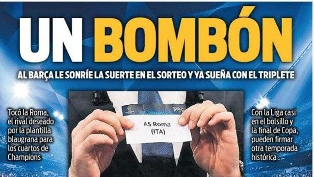 "Un Bombon"! A Barcellona avevano esultato per il sorteggio con la Roma...