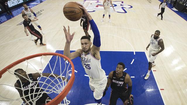 La giocata della notte: Saric per Simmons, assist da un canestro all'altro e schiacciata vincente