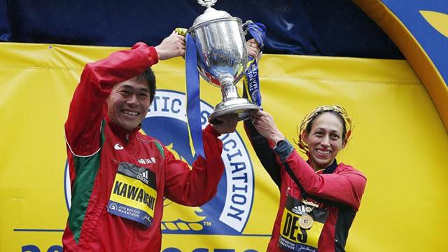 La lluvia y el frío hunden a los atletas africanos y consagra a Kawauchi y a Linden en Boston
