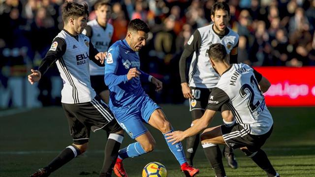 El Valencia, a por la Champions ante Getafe que quiere acercarse a Europa