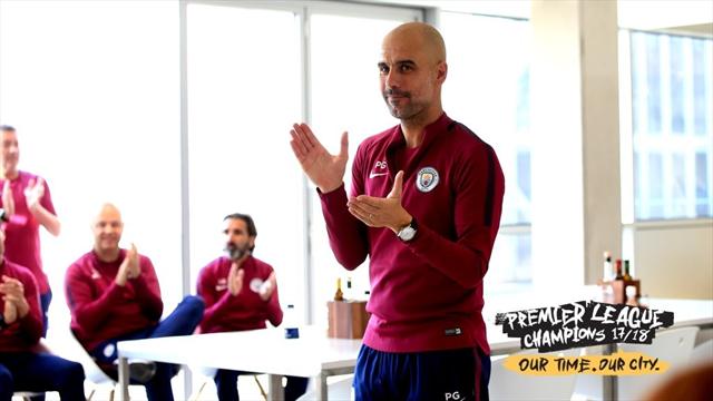 El discurso de Pep Guardiola a todos los trabajadores del Manchester City tras ganar la Premier El discurso de Pep Guardiola a todos los trabajadores del Manchester City tras ganar la Premier