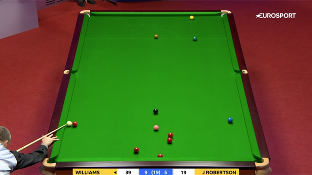 Bizarre scenes as Williams shoots white straight into pocket Bizarre scenes as Williams shoots white straight into pocket