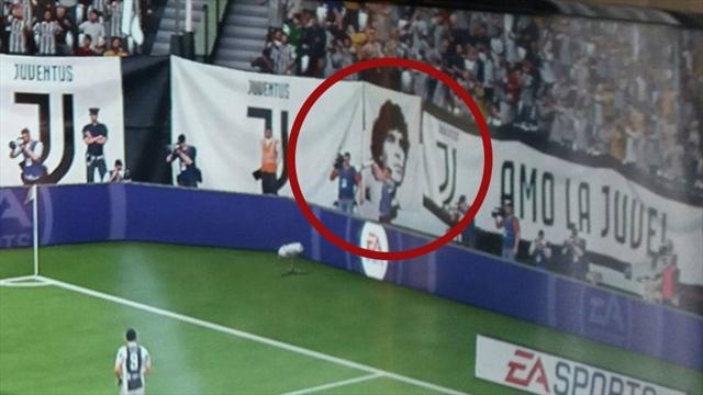 Maradona si scaglia contro Fifa 2018: c'è la sua faccia nella curva della Juventus!