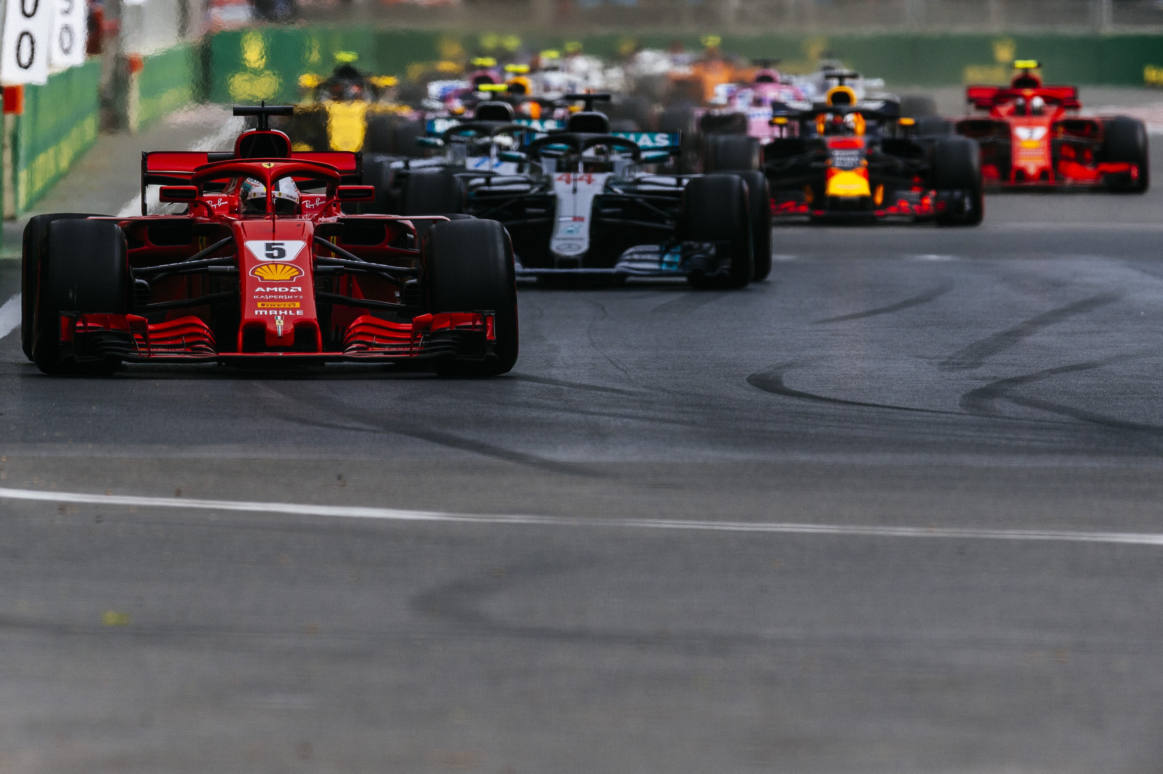 Sebastian Vettel (Ferrari) au Grand Prix d'Azerbaïdjan 2018