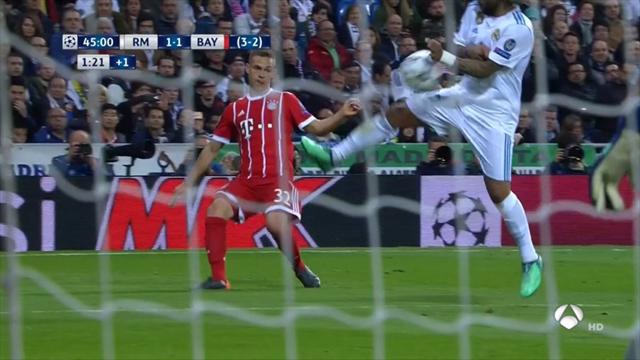 Main ou pas main de Marcelo dans la surface ? Pour l’arbitre, c’était non