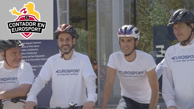 Alberto Contador pedalea con Eurosport en la presentación de la cobertura ciclista Alberto Contador pedalea con Eurosport en la presentación de la cobertura ciclista