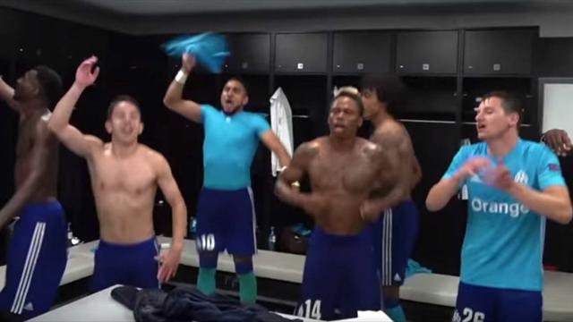 Comment les Marseillais ont fêté leur qualification dans le vestiaire